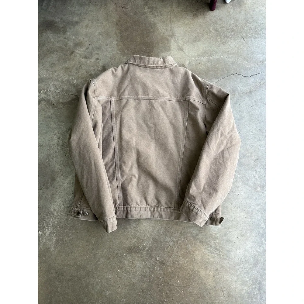 Vintage Carhartt Sherpa Lined Trucker Jacket J233 Sandstone Men's Sz 2XL